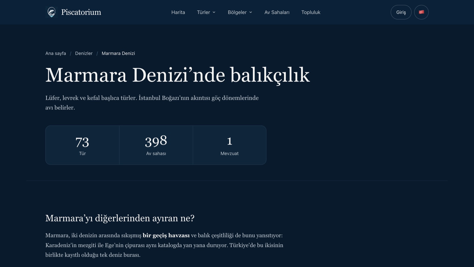 Deniz bolgesi sayfasi